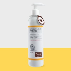 Fiocchi di Riso - Crema fluida CORPO - 240ml - IDRATAZIONE NEONATI - Latte idratante, nutre e mantiene la cute del neonato morbida e idratata a lungo. Pack riciclato