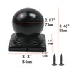 Tsnamay 4Pcs Black Fence Post Caps with Top Ball,Post Caps