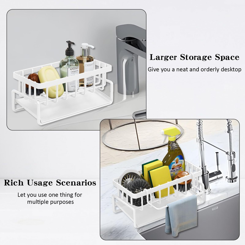 Sink Caddy Kitchen Sink Organizer, Kitchen Storage Organization with Removable