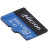 Micron MTSD256AKC7MS-1WT MicroSDXC Card, 256GB Storage Capacity, Black and Blue,