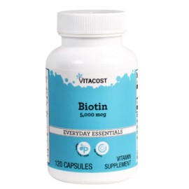 Vitacost Biotin - 5000 mcg - Hair Skin and Nails - 120 Capsules