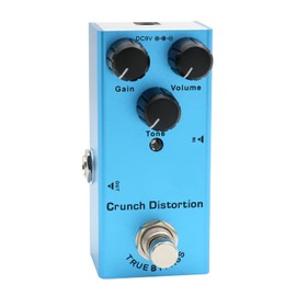 Mingzhe EF-03 Electric Guitar Effect Pedal Portable Guitar Effector Mini Single Electric Guitar Effect Pedal with True Bypass - Crunch Distortion (Blue)