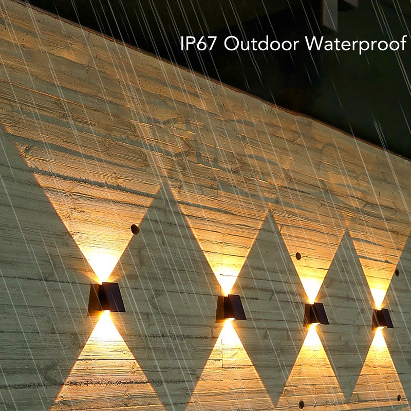 Solar Wall Lights Waterproof Decorative Outdoor Up and Down Fence