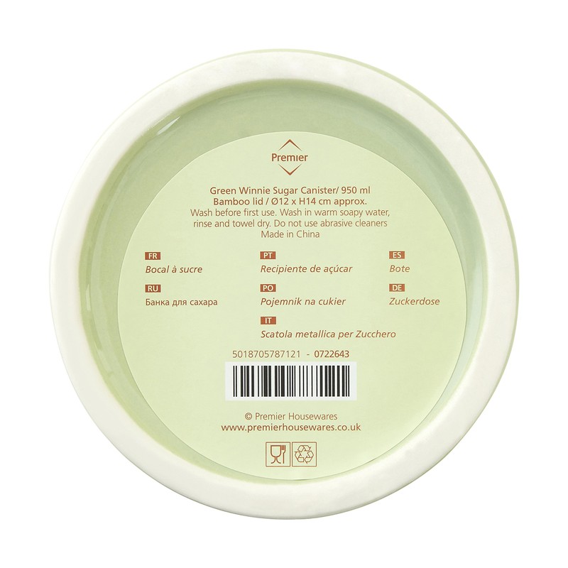 Premier Housewares Winnie Sugar Canister - Green