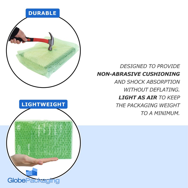 Globe Packaging 300mm x 10m Mini Green Biodegradable Bubble Wrap