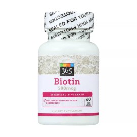 Whole Foods 365 Everyday Value®Biotin Vegetarian Capsules, 500 mcg, 60 count