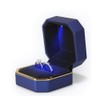 AVESON Luxury Ring Box, Square Velvet Wedding Ring Case Jewelry