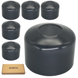 SKIR'CO Fence Post Caps Round 40 mm Grey Plastic Caps for Round Fence Posts Fence Post Covers Anthracite Grey 7016 Pack of 6