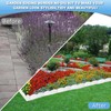 Vashly 40Pcs White Garden Edging Border,40Ft Garden Landscape Edging Borders,Plastic