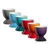 Cooks Professional Set of 6 Stoneware Rainbow Egg Cups Assorted
