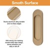 MOROBOR Self-Stick Oval Sliding Door Pulls, 2pcs Aluminum Alloy Hidden
