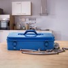 Acshio Portable Steel Tool Box, 16 Inch Metal Tool Organizer