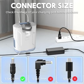 120W Charger for Inogen One G1 G2 G3 G4 G5 Concentrator BA-301 BA-302 BA-303 BA-107 BA-106 BA-207 BA-503 BA-401 BA-403 BA-307 BA-306 Oxygen Concentrator AC Adapter Power Supply Cord