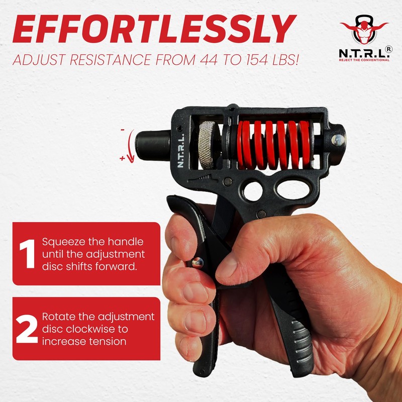 N.T.R.L.® Hand Grip Strengthener & Forearm Trainer – Grip Strength