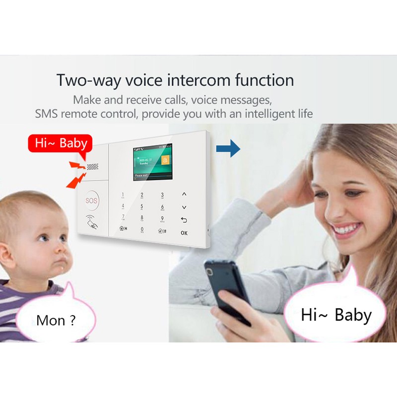 WiFi Home Alarm System Dual Way Voice GSM Smart Security