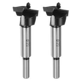 HARFINGTON 2pcs Forstner Drill Bits 29mm (1-1/8") Tungsten Carbide Wood Forstner Bit Opener Cutter for Hinge Hole Drilling Woodworking, Black