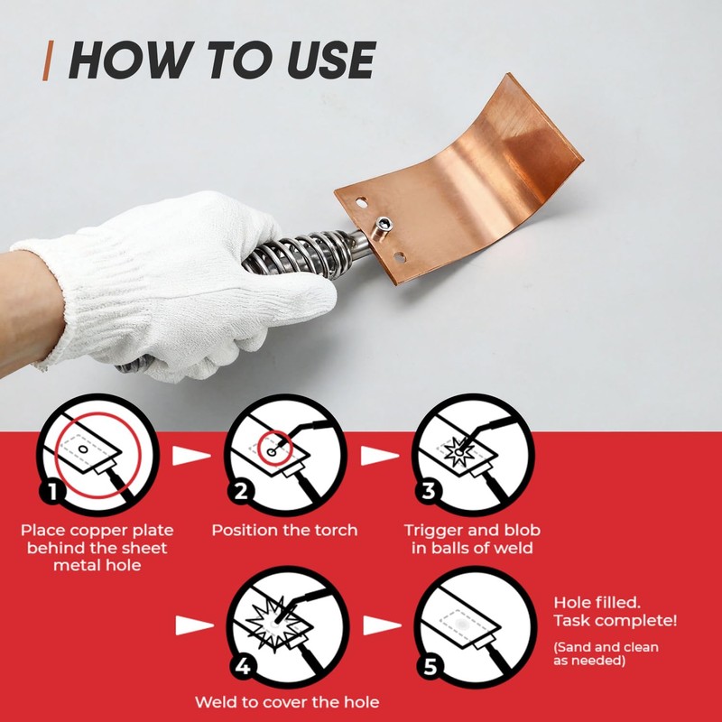 scottchen PRO Welding Spoon Copper Welding Spoon Welders Helper 3mm