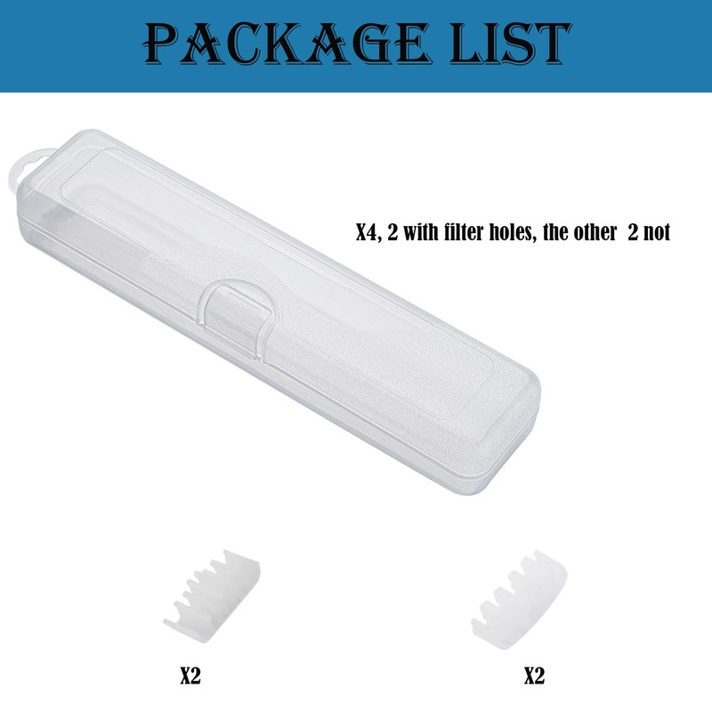 Fortunemee 4 pcs Travel Size Tongue Scraper Case Holder, Portable