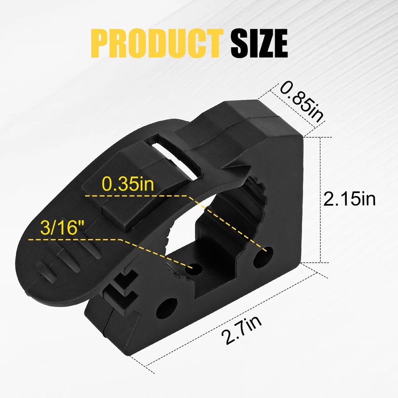 GLOBLED Quick Release Rubber Clamp Fits 1-1/10''-1-3/10'' Diameter Or Round