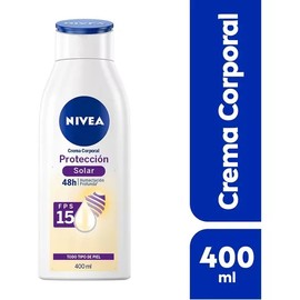 Nivea Crema Corporal Humectante con Protección Solar FPS 15 - 400ml, Rápida Absorción