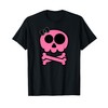 Pink Skull and Crossbones Girl Pirate T-Shirt