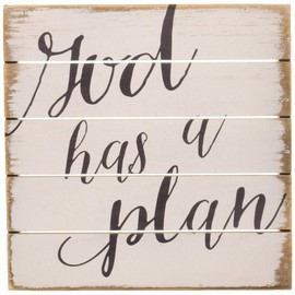 Sincere Surroundings PET10338 God Has a Plan 8 x 8, White