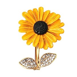 Sunflower Brooch Pin for Women - Fashion Lapel Pin, Daisy Accessories for Girls - Birthday Gifts for Mom, Daughter - Dress Suit Decorations