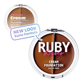 Ruby Kisses 3D Face Creator - Base de maquillaje en crema y corrector de 2 colores, 12 horas de duración, cobertura media a total (nivel 12)