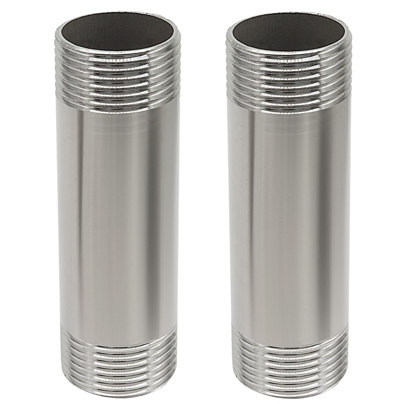 Aoserge 1" NPT Stainless Steel Nipple Pipe Fitting, 4" Length,