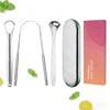 Set de 3 Limpiador de Lengua, Raspador de Lengua Acero