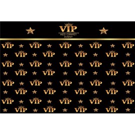 YongFoto 2.5 x 1.8 m Vinyl Photo Background VIP Background Red Carpet Event Crown Stars Black Photo Photography Background Party Decoration Video Photo Studio Backgrounds Photo Shoot