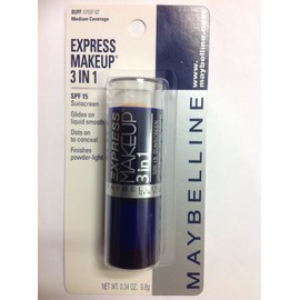 Maybelline Express 3 in 1 Makeup Foundation BUFF #02 ( Medium Coverage ) Sealed.
