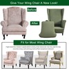 CRFATOP Polyester Wing Chair Covers 2 Piece Stretch Wingback Chair