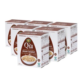 Nature's Path Organic Qi'a Creamy Coconut Instant Oatmeal, 8 oz (Pack of 6), Gluten Free, Non-GMO