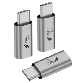 Genérico Bloqueador Datos USB C (Paquete de 3), Adaptador de Escudo Privacidad Anti-hackeo, Protector de Privacidad USB Tipo C para Móvil, Portátil y PC En Estaciones Carga Públicas, Solo para Carga