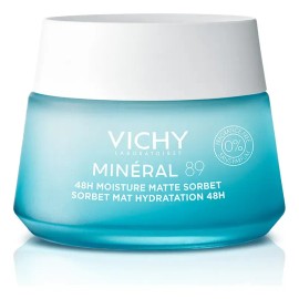 Vichy Minéral M89 Aqua-gel Hidratante y Matificante Ideal para Pieles Mixtas a Grasas, 50 ml