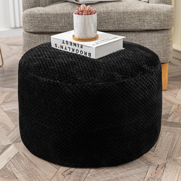 Asuprui - Fundas otomanas para puf, asiento otomano redondo (sin