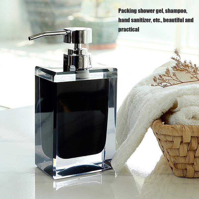 Hand Soap Dispenser Press Design Black Simple Fine Details Foaming