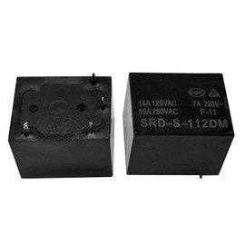 SRD-S-112DM 12VDC 15A 4Pins Water Heater Air Conditioner Relay (2-Pack)