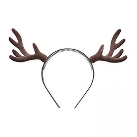 shoperama Headband with Reindeer Antlers Fawn Fawn Bambi Ren Deer Costume Accessory Horns