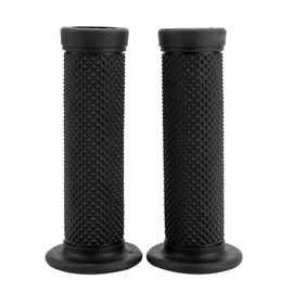Suuonee Motorcycle Handlebar Grips, Pack of 2 22 mm Universal Vintage Motorcycle Handlebar Grips Star Decoration Handlebar Ends (Black), black