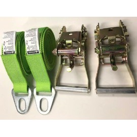 SnS 2 Pack of 8' Hi-VIZ Green DIAMOND WEAVE Chevron Wheel Lift Kits w/ Finger Hooks