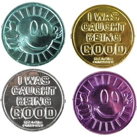 The Dreidel Company Plastic Coins, I was Caught Being Good, Educational & Classroom Learning Activities Party Favor (500-Pack)