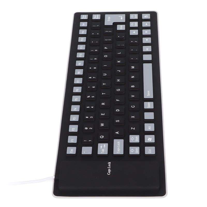 Silicone Keyboard Fully Sealed Design Lightweight Portable Silent Soft Comfortable