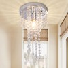 Crystal Flush Mount Chandelier Fixture Elegant Modern Ceiling Light Lamp