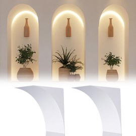 Junkin 2 Pcs 9"x 9"x 5" Rounded Doorway Arch Kit Lightweight 3D Printed PLA DIY Round Corner Universal Arch Kit Precurved Half Circle Top Interior Doorway Easy to Add Rounded Corners to Any Opening