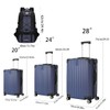 espidoo 3-Piece ABS Hard Shell Luggage: Modern Blue Suitcase Set
