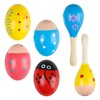 GOGHOST Easter Wooden Egg Shaker Set(6 Pcs), 4 Easter Eggs
