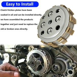 BIGLKNM Boulevard M50 Clutch Kit & Clutch Center Inner Hub & Outer Pressure Plate Fit for Boulevard M50 C50 S50 C50T Intruder Volusia 800 VL800 with Heavy Duty Springs Bolt Kit OEM#09116-06203