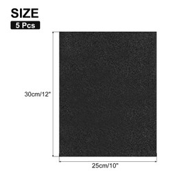 MECCANIXITY 5PCS Glitter HTV Heat Transfer Vinyl Sheets, 12 x 10 Inch Black Glitter Iron on Vinyl for T-Shirts DIY Heat Vinyl Design Easy to Cut & Weed